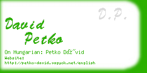 david petko business card